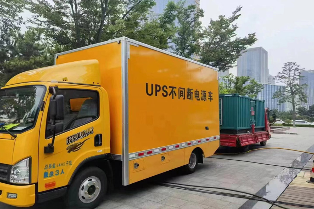 新华发电机租赁施工现场